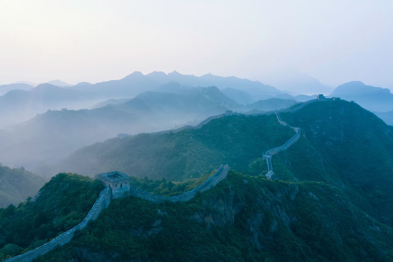 Mountains and the great wall landscape