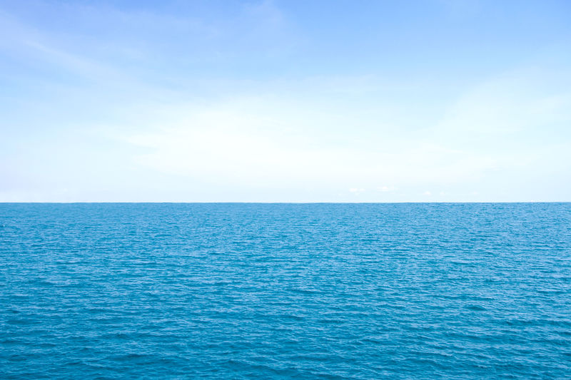 Scenic view of blue sea against sky