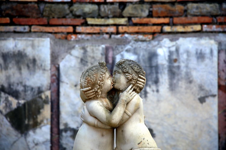 The kiss of cupid and psyche, ostia antica, rome, italy