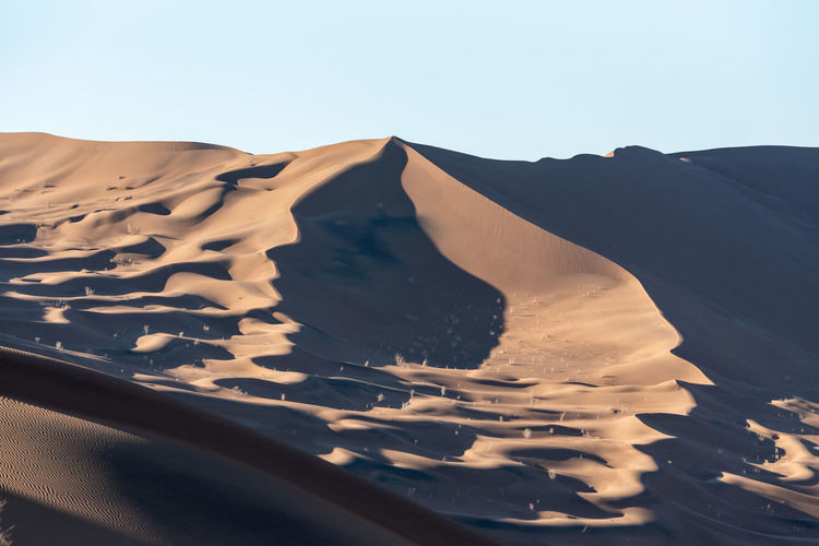 View from nature and landscapes of dasht e lut or sahara desert. middle east desert