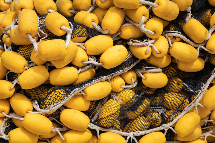 Full frame shot of yellow fruits for sale in market