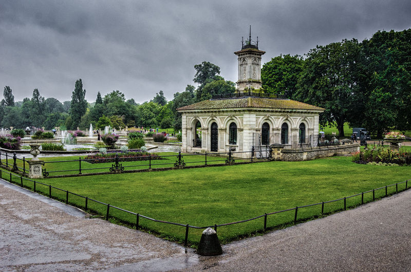 Hyde park against cloudy sky
