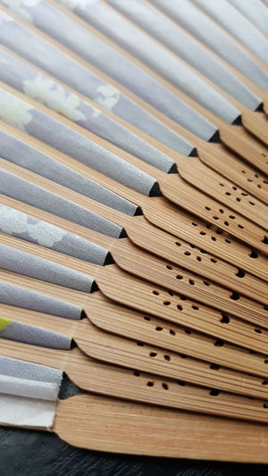 Close-up of folding fan