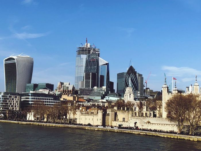 View of buildings at waterfront