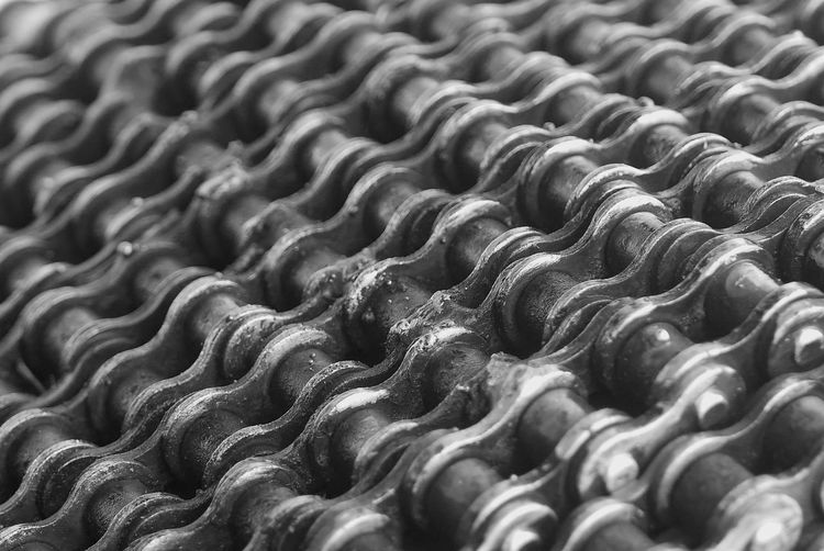 Rusty stainless steel chain background and texture