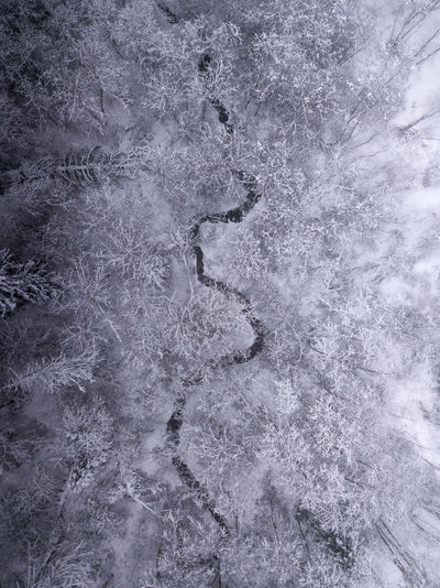 Full frame shot of snow on land