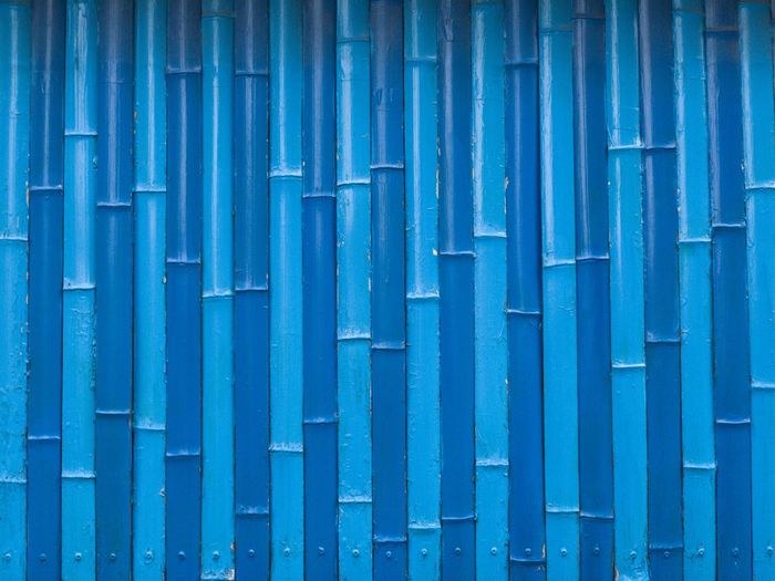 Full frame shot of blue metal wall