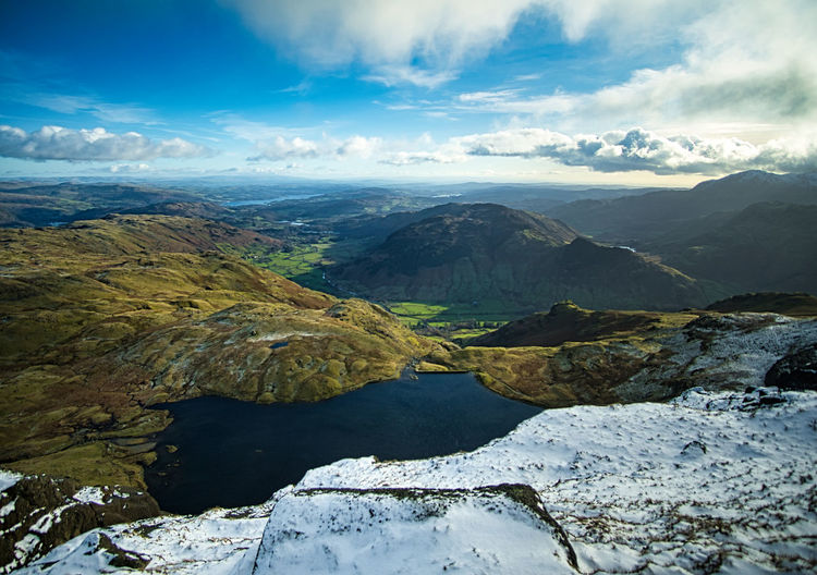 Scenic view from langdale over to windermere