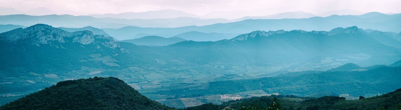 Mountain range of the pyrenées in southern france