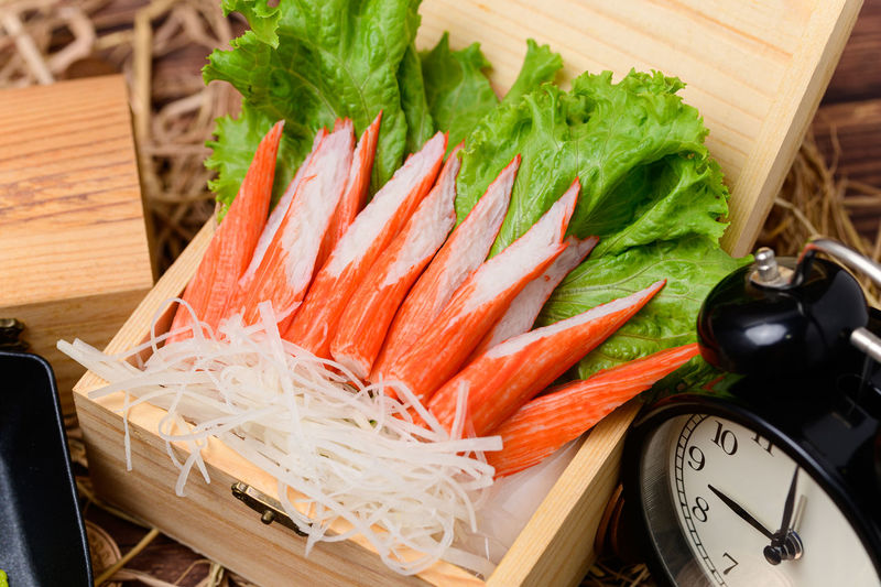 Close-up of food on table