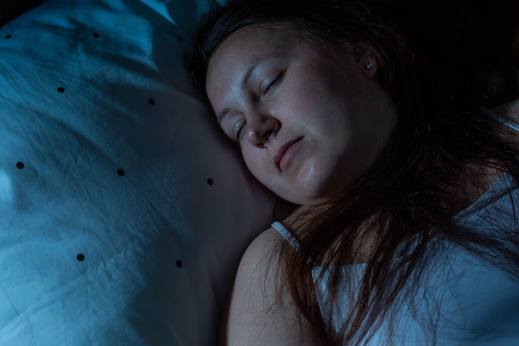 Portrait of woman sleeping