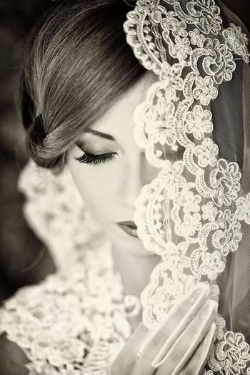 Close-up of bride
