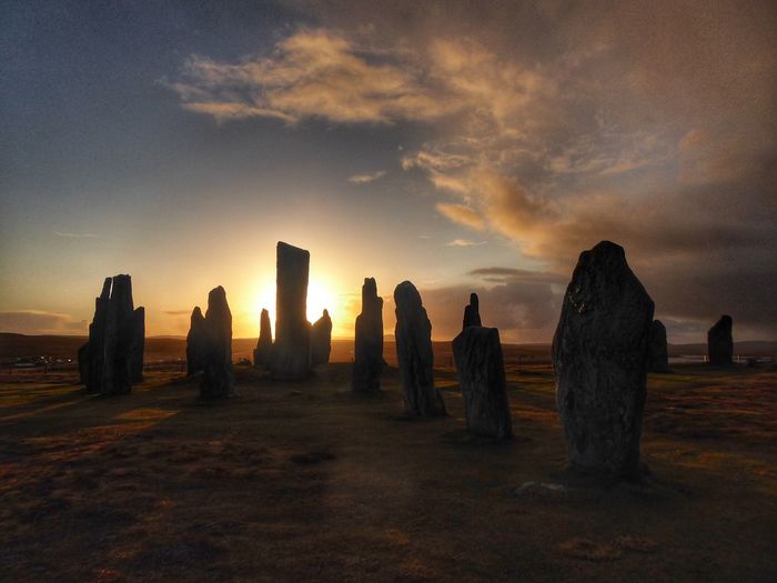 Sunset at the standing stones of callanish...