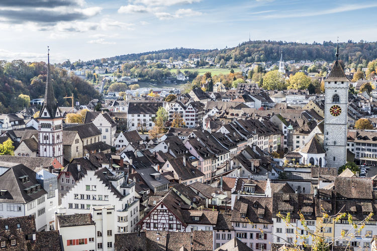 Aerial view of schaffhausen