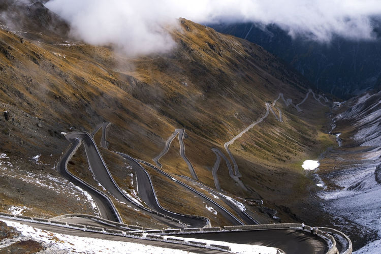 View of passo dello stelvio famous landmark at italy, wallpaper.