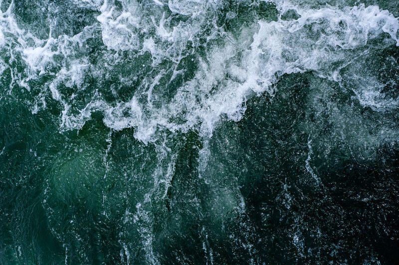 Full frame shot of water splashing in sea