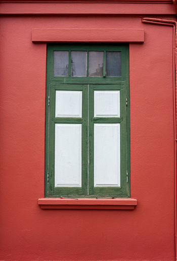 Close-up of window on wall