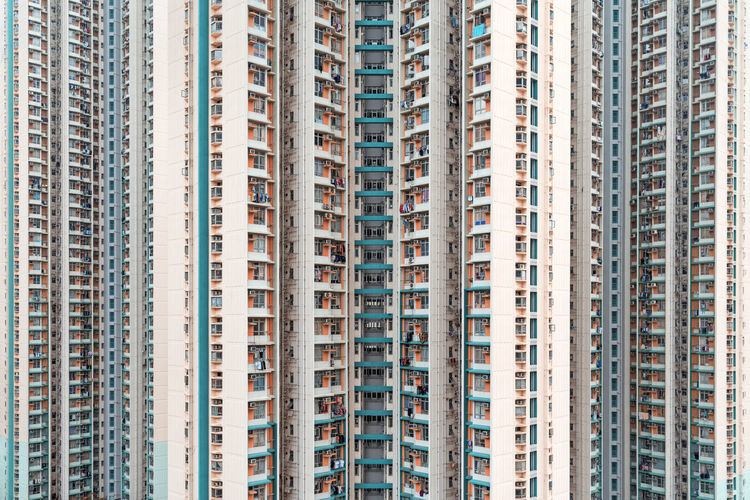 Full frame shot of modern buildings in city