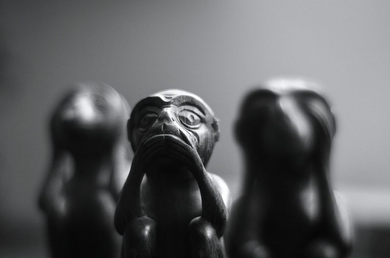 Figurine of three wise monkeys