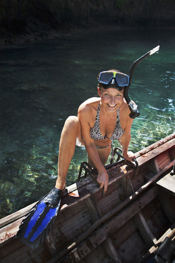 Diving woman, thailand