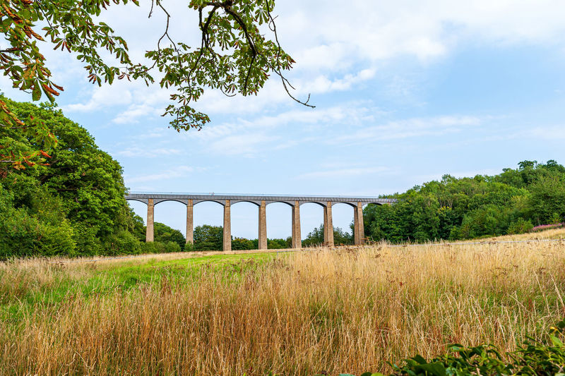 Pontcysyllte aqueduct, carries the llangollen canal waters across the river dee , wales. 