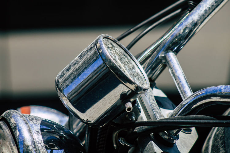 Close-up of motorcycle