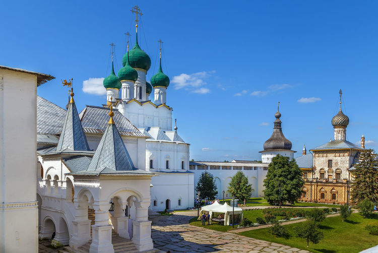 Traditional building against blue sky