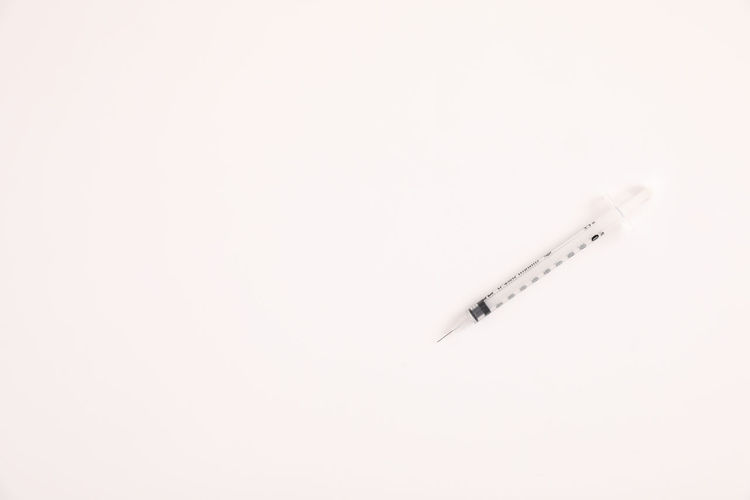 High angle view of airshow over white background