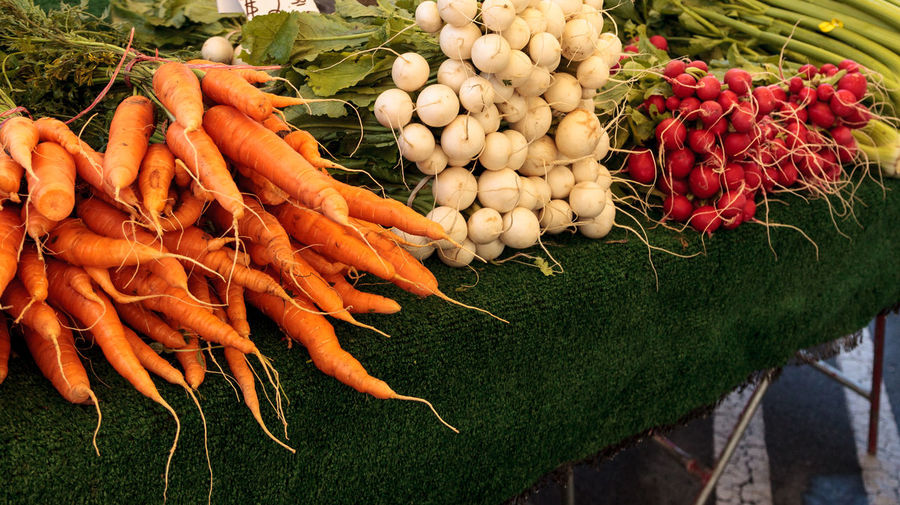 Close-up of vegetables for sale in market