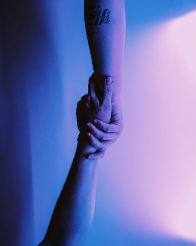 Close-up of hands