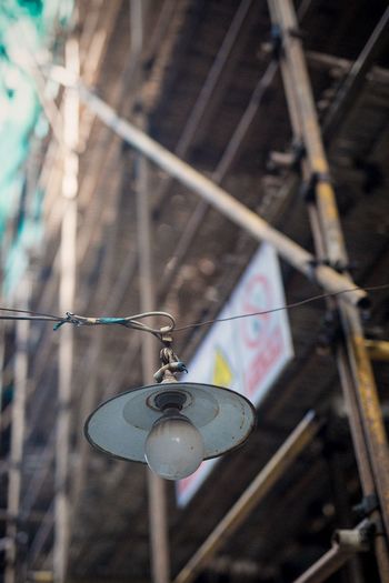 Close-up of hanging light