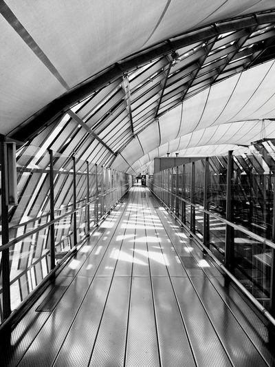 Empty railway station platform