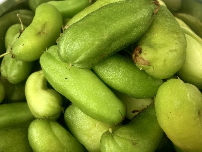 Full frame shot of green fruits for sale in market