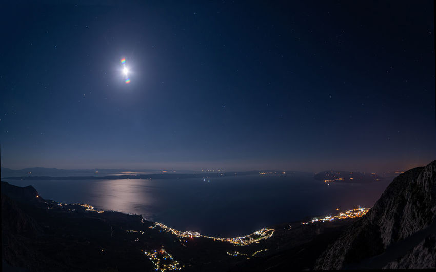 A full moon over the southern adriatic sea