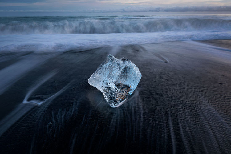 Ice block at diamond beach, iceland