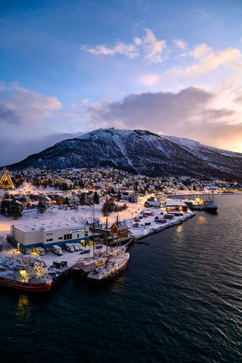 View of the fjord in tromso