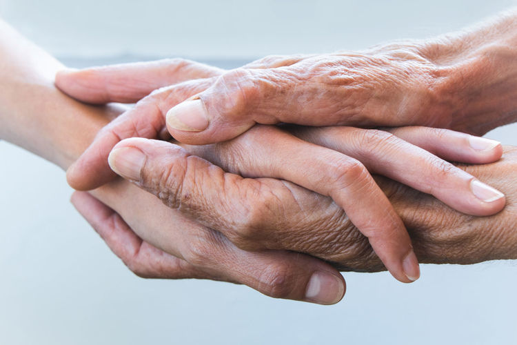 Close-up of people hands