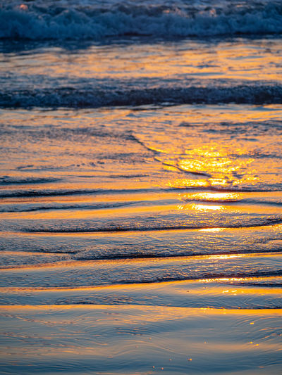 Full frame shot of sea during sunset