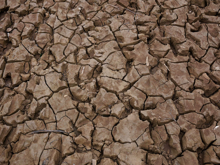 Full frame shot of cracked land