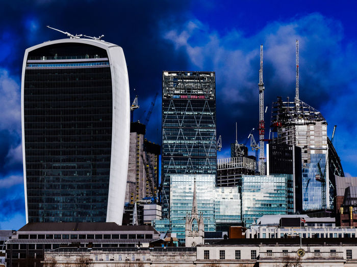 Low angle view of skyscrapers