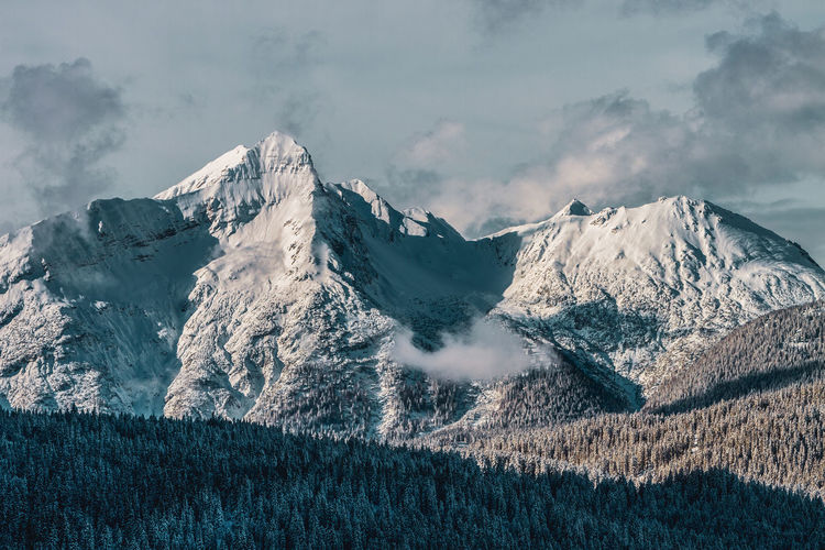 Winter landscape in the bavarian alps, germany.