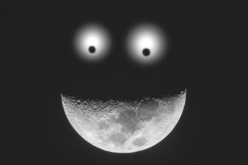 Close-up of illuminated moon