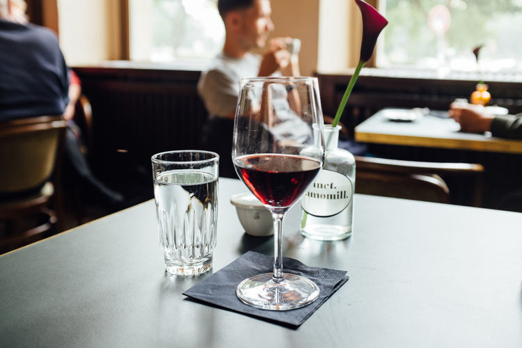 Close-up of wine glass