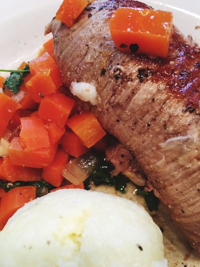 Close-up of served food