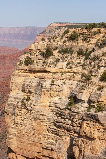 Aerial view of rock formations