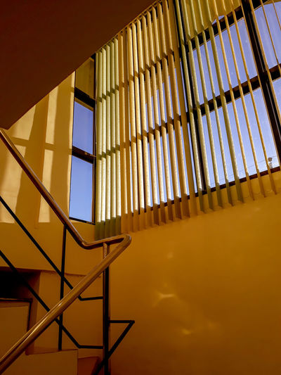 Low angle view of staircase against building