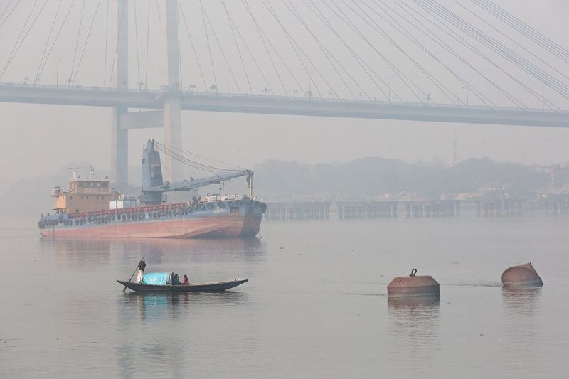 Boats in river