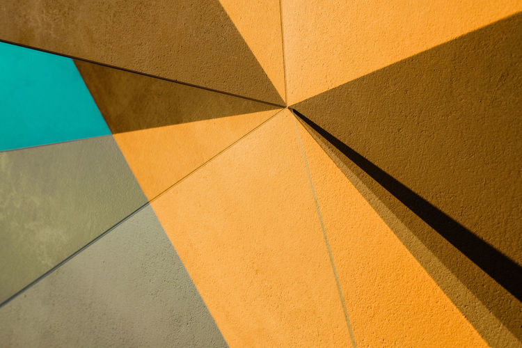 Abstract shot of a multi colored wall 