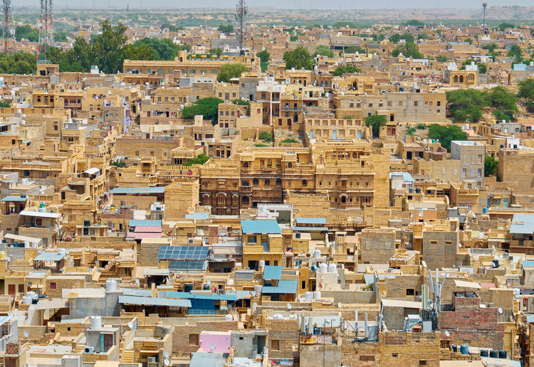 High angle view of  jaisalmer city