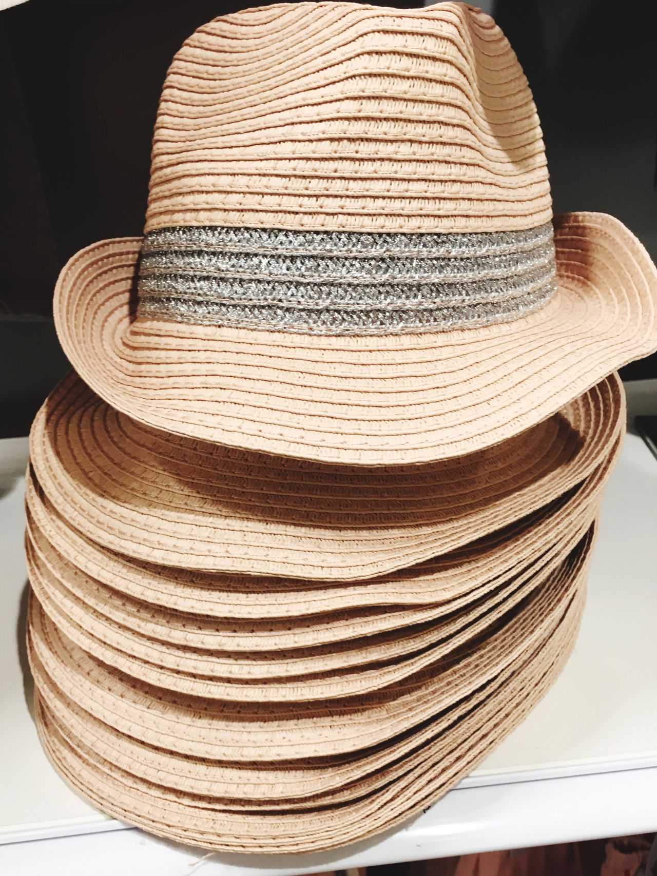 hat on table